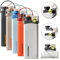 Leak Proof BPA Free Foldable Silicone Travel Water Bottle Cups for Taveling