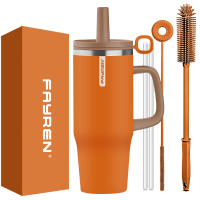 40 oz Insulated Tumbler with Handle Made of Stainless Steel