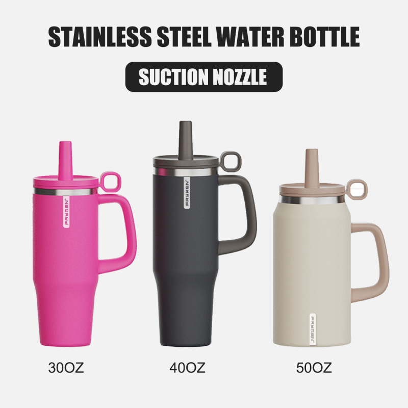 40 oz Insulated Tumbler with Handle Made of Stainless Steel