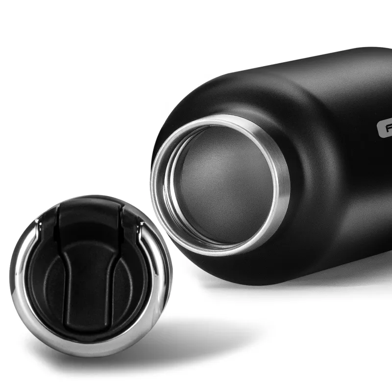 Reusable Vacuum Narrow Mouth Insulated Water Bottle with Handle Lid