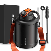 BPA Free Leak Proof Half Gallon Insulated Water Bottle Water Jug with Ergonomic Handle for Sports