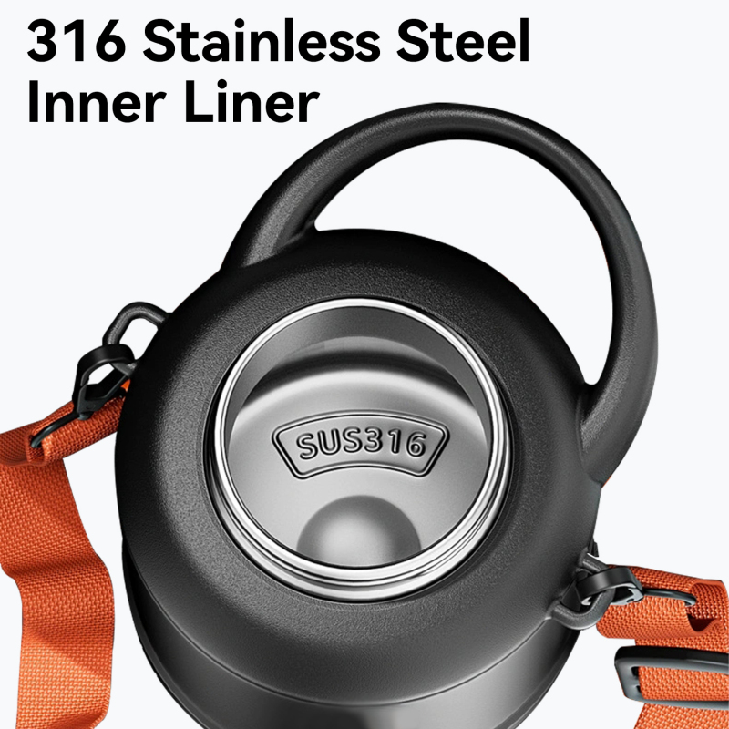 BPA Free Leak Proof Half Gallon Insulated Water Bottle Water Jug with Ergonomic Handle for Sports