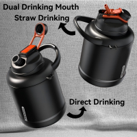 BPA Free Leak Proof Half Gallon Insulated Water Bottle Water Jug with Ergonomic Handle for Sports