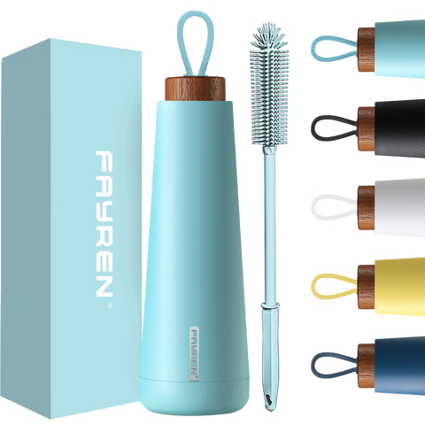 Premium Quality Vacuum Insulated Stainless Steel Water Bottle with silicone handle