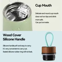 Premium Quality Vacuum Insulated Stainless Steel Water Bottle with silicone handle
