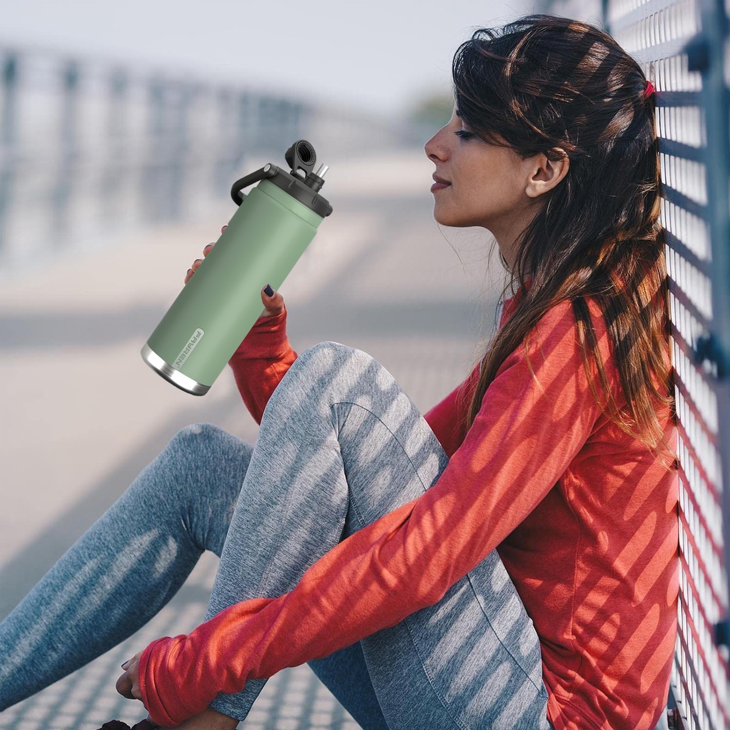 Custom Water Bottle with Straw