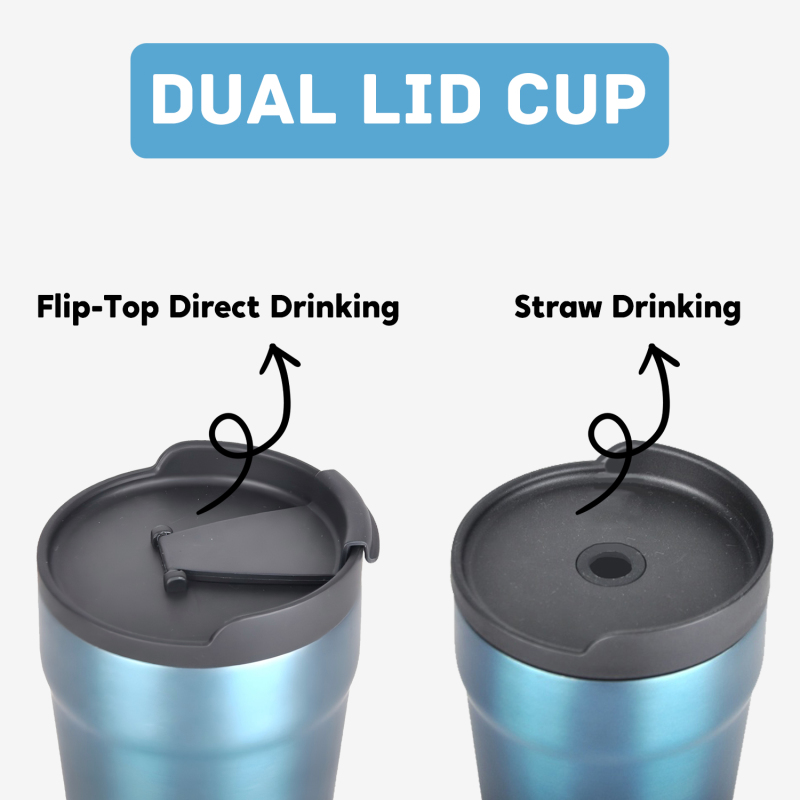 20oz Tumbler with Spill-Proof Lid and Straw Stainless Steel Vacuum Insulated Coffee Tumbler Cup Double Wall Powder Coated Travel Mug