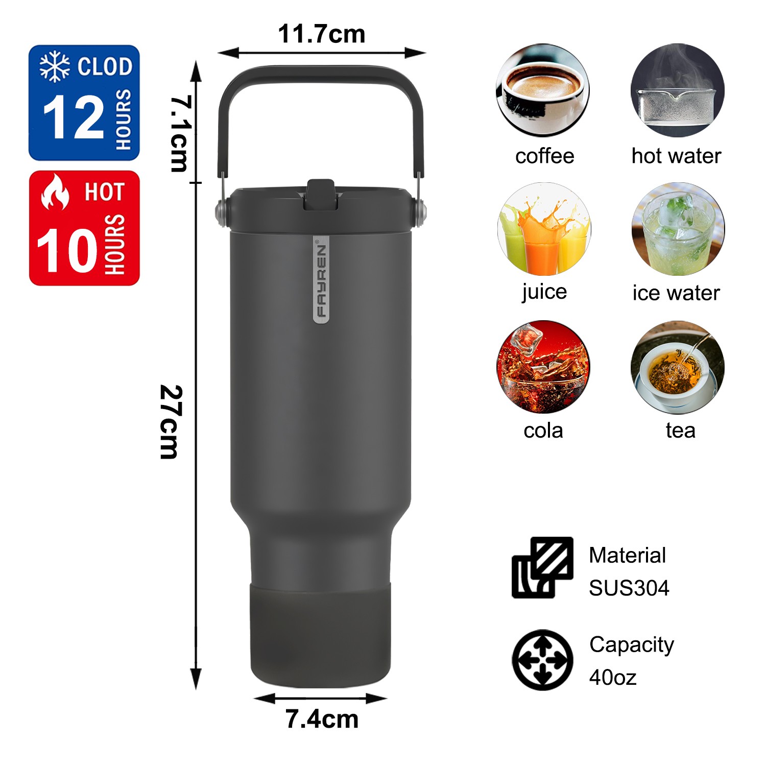 Stainless Steel Thermos Travel Mug