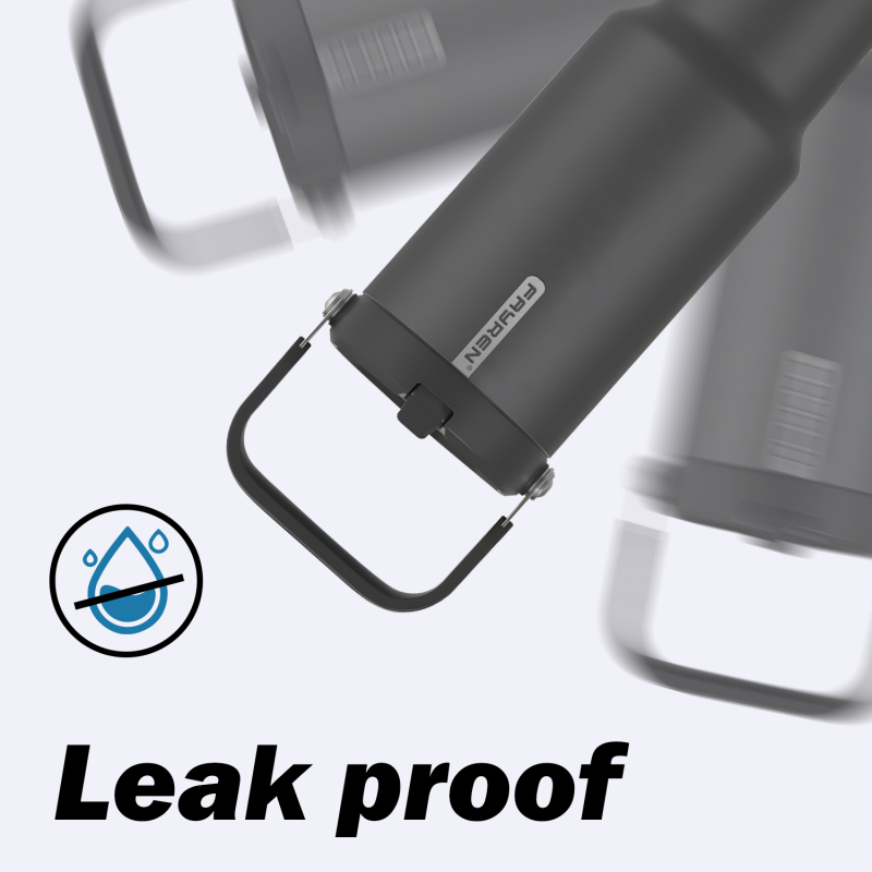 40 oz Tumbler with Handle Flip Straw, Vacuum Insulated Tumblers with Flip Straw and Top Handle Travel Coffee Mug Insulated