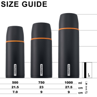 Stainless Steel Vacuum Flask with Double-Wall Insulation and Drinking Mug Lid for Sport