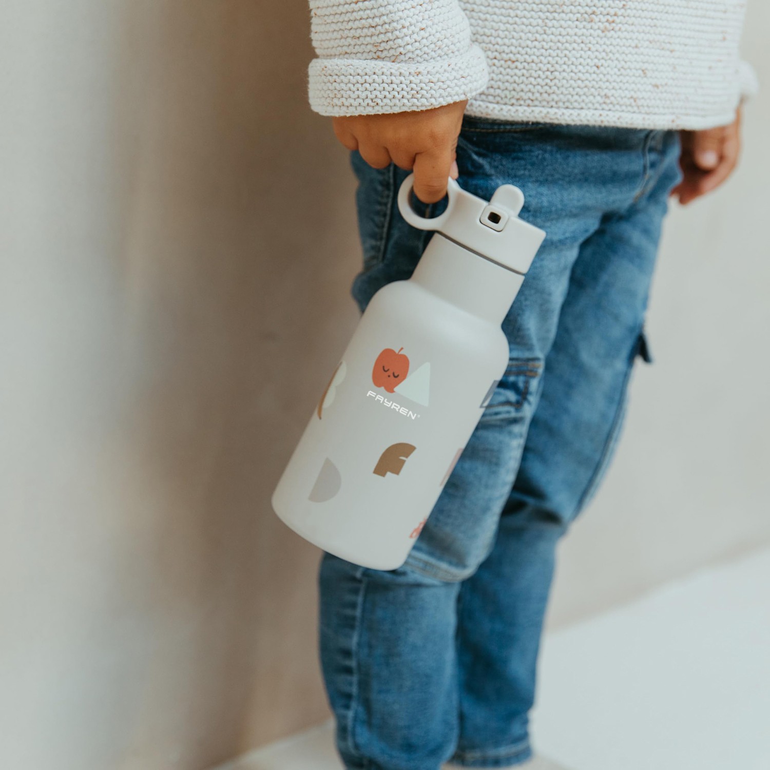 School Water Bottle with Straw Lid