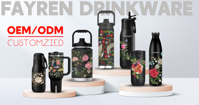 Fayren Double-Wall Stainless Steel Tumblers: Leakproof, One-Hand Operation & Ready for Your Brand!