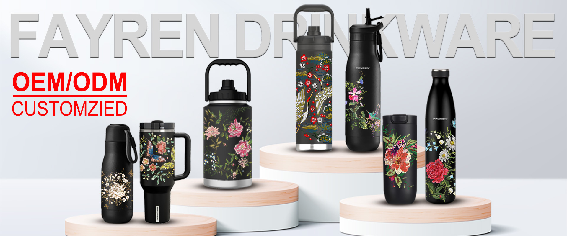 Double Wall Custom Logo Vacuum Insulated Drink Sport Stainless Steel Water Bottle