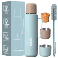 40oz Insulated Hot Beverage sport water Bottle with 2 Mugs