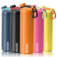 Fayren Insulated Stainless Steel Water Bottle with Spout Lid Fits in Car Cup Holder