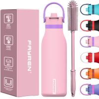 24oz BPA-Free Insulated Stainless Steel Sports Water Bottle keep hot 24hrs