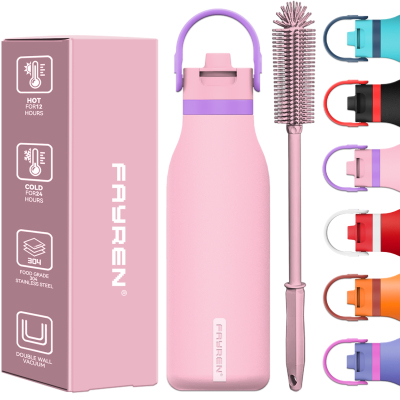 24oz BPA-Free Insulated Stainless Steel Sports Water Bottle keep hot 24hrs