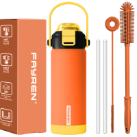 Insulated Stainless Steel Vacuum Water Bottle with Anti-Dust Pop-Open Lid