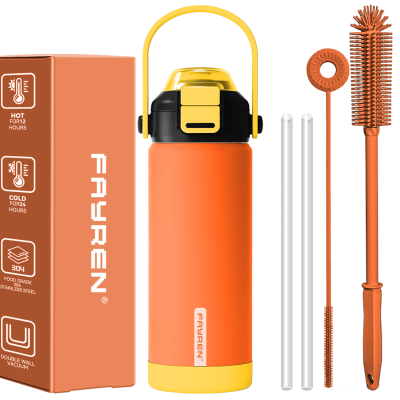 Insulated Stainless Steel Vacuum Water Bottle with Anti-Dust Pop-Open Lid