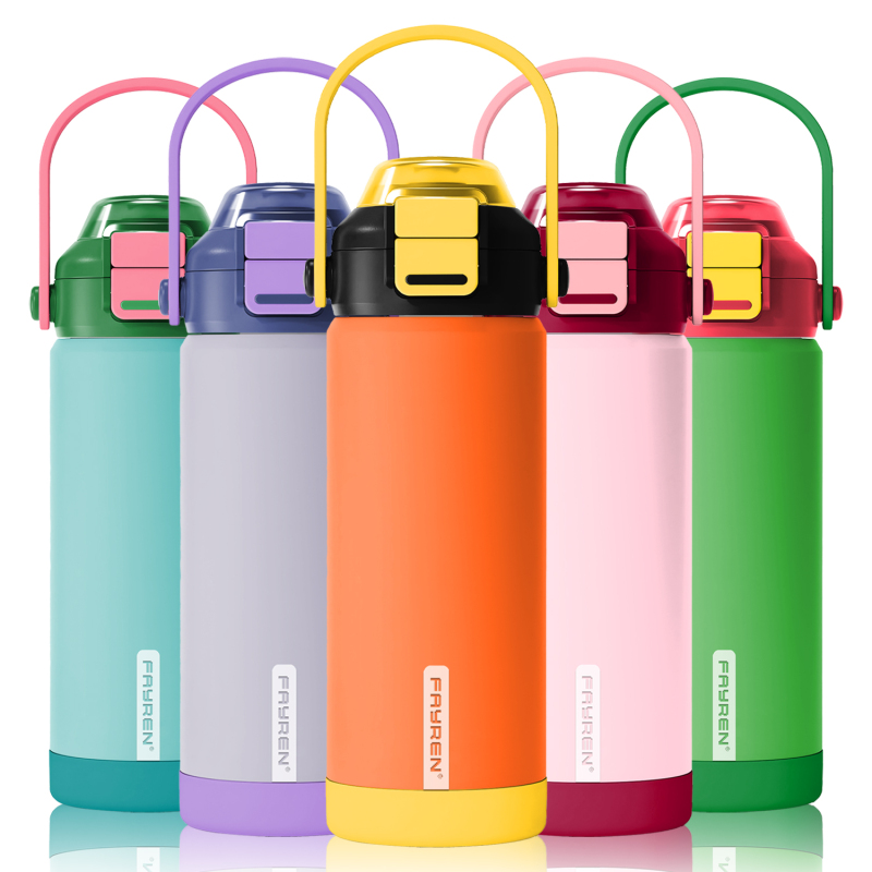 Insulated Stainless Steel Vacuum Water Bottle with Anti-Dust Pop-Open Lid