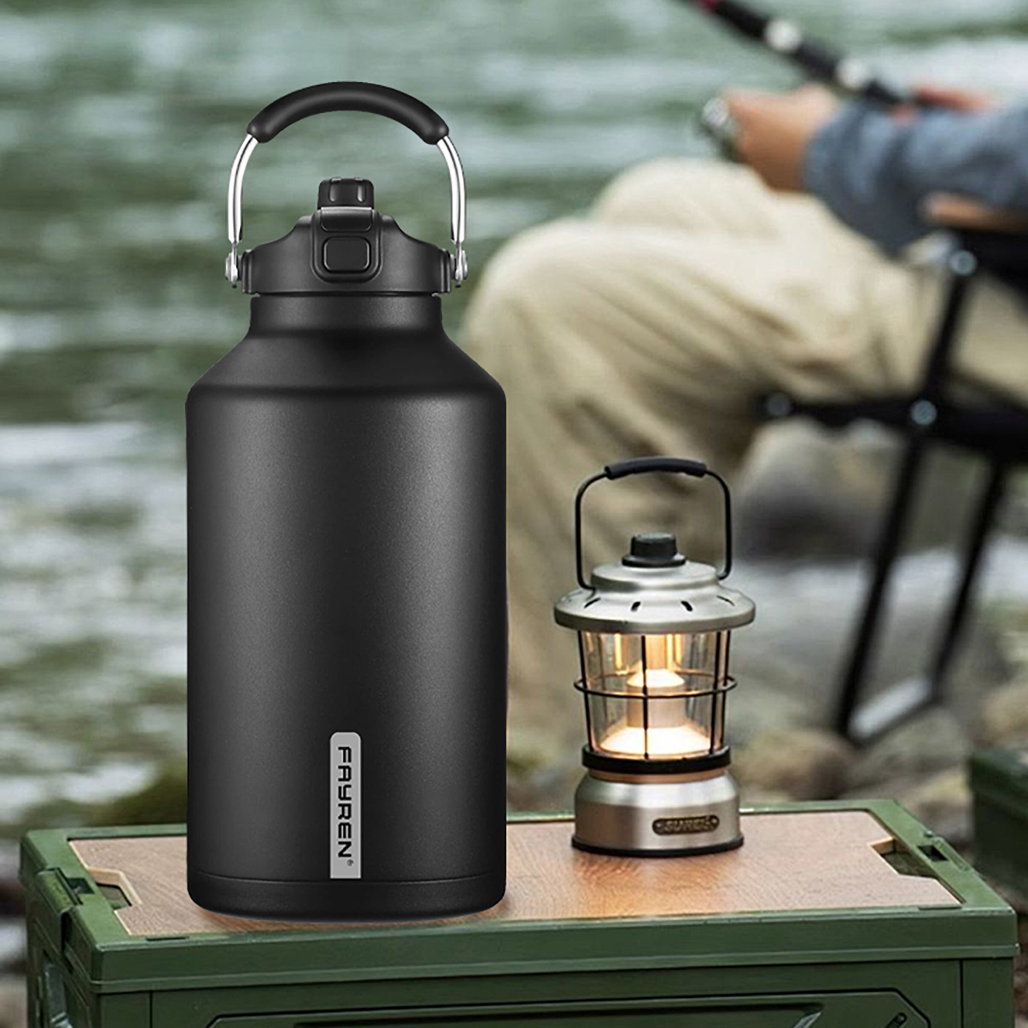 Large Double Vacuum Wide Mouth Stainless Steel