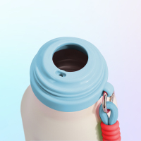 Stainless Steel Metal Water Bottle Reusable Thermal Flasks with Strap for Sports