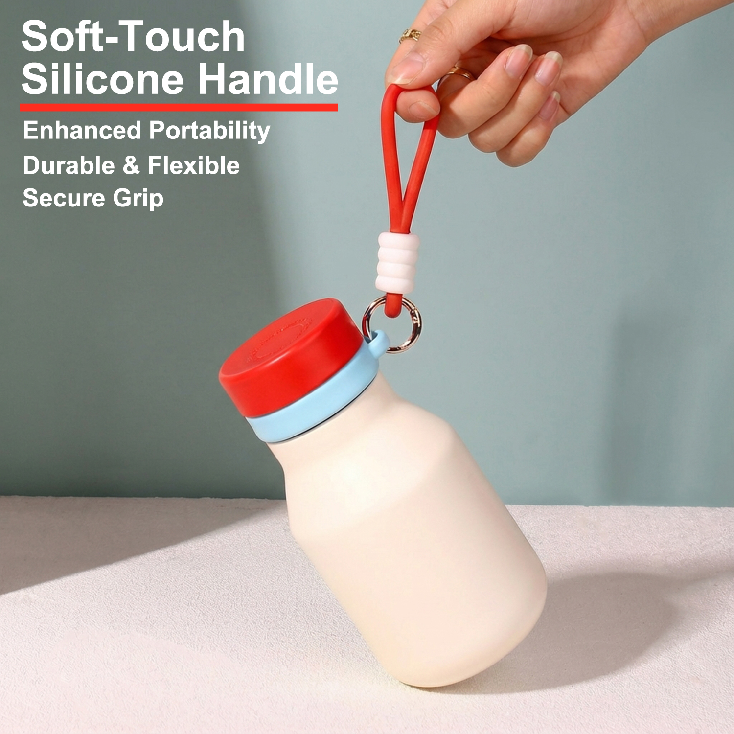 Stainless Steel Metal Water Bottle with Strap