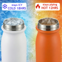 Νέας σχεδίασης Θερμόζες κενού διπλού τοίχου Μικρό στόμα με μόνωση κενού φιάλη από ανοξείδωτο ατσάλι Αθλητικό μπουκάλι νερού με ψάθινο καπάκι και μανίκια σιλικόνης