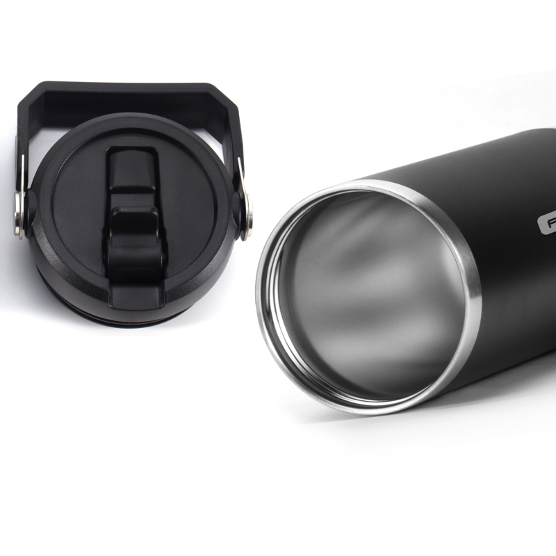 Stainless Steel Sport Water Bottle with PP Portable Leak Proof Sports Kettle for Outdoor Camping