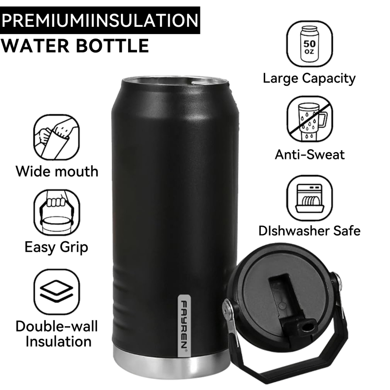 50 oz Vacuum Insulated Stainless Steel Jug with Top Handle