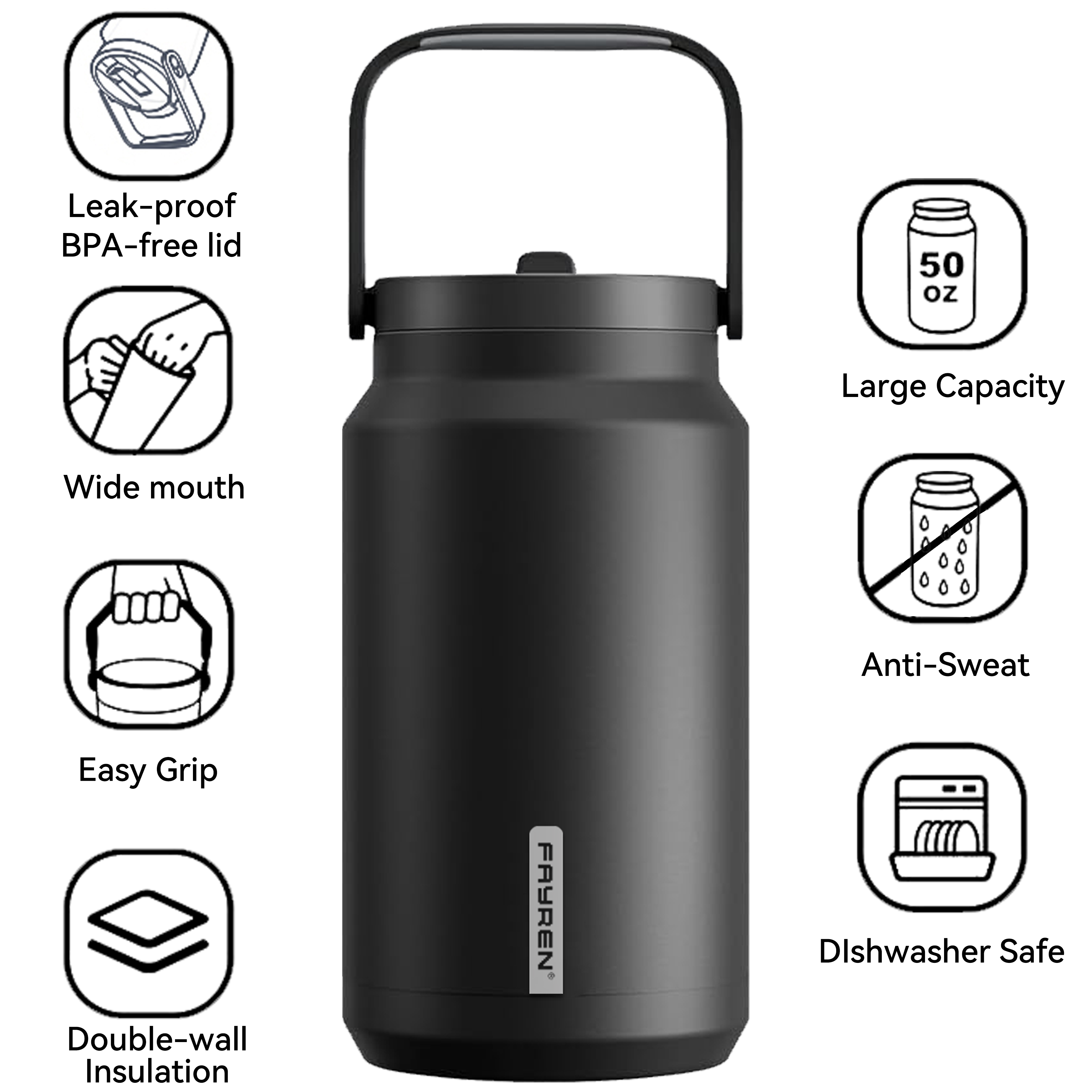 Vacuum Insulated Stainless Steel Jug