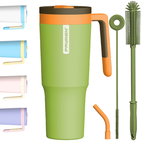 40oz Stainless Steel Insulated Travel Coffee Mug Tumbler Cups With Lid And Fruit Infuser