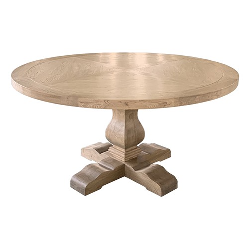 Antique Style Recycled Wood Round Top Dining Table D1635-150