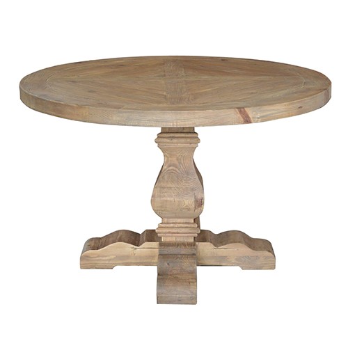 French style Round Wood Recycled Pine Dining Table D1635-120