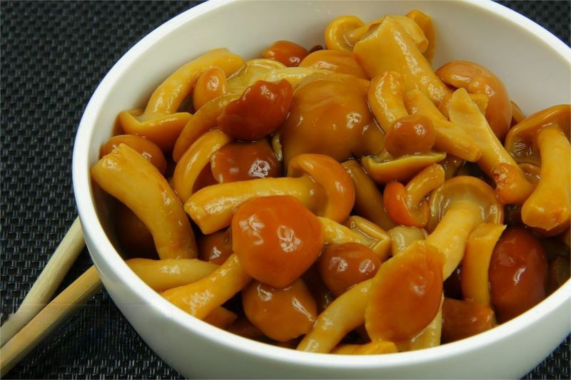 Le pholiota nameko comestible en saumure peut être un produit transformé