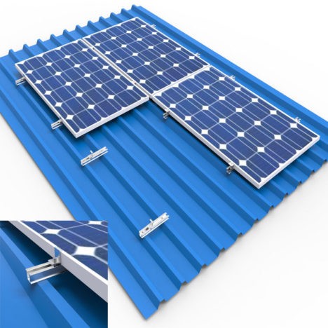 Montagem de teto solar de metal sem trilho