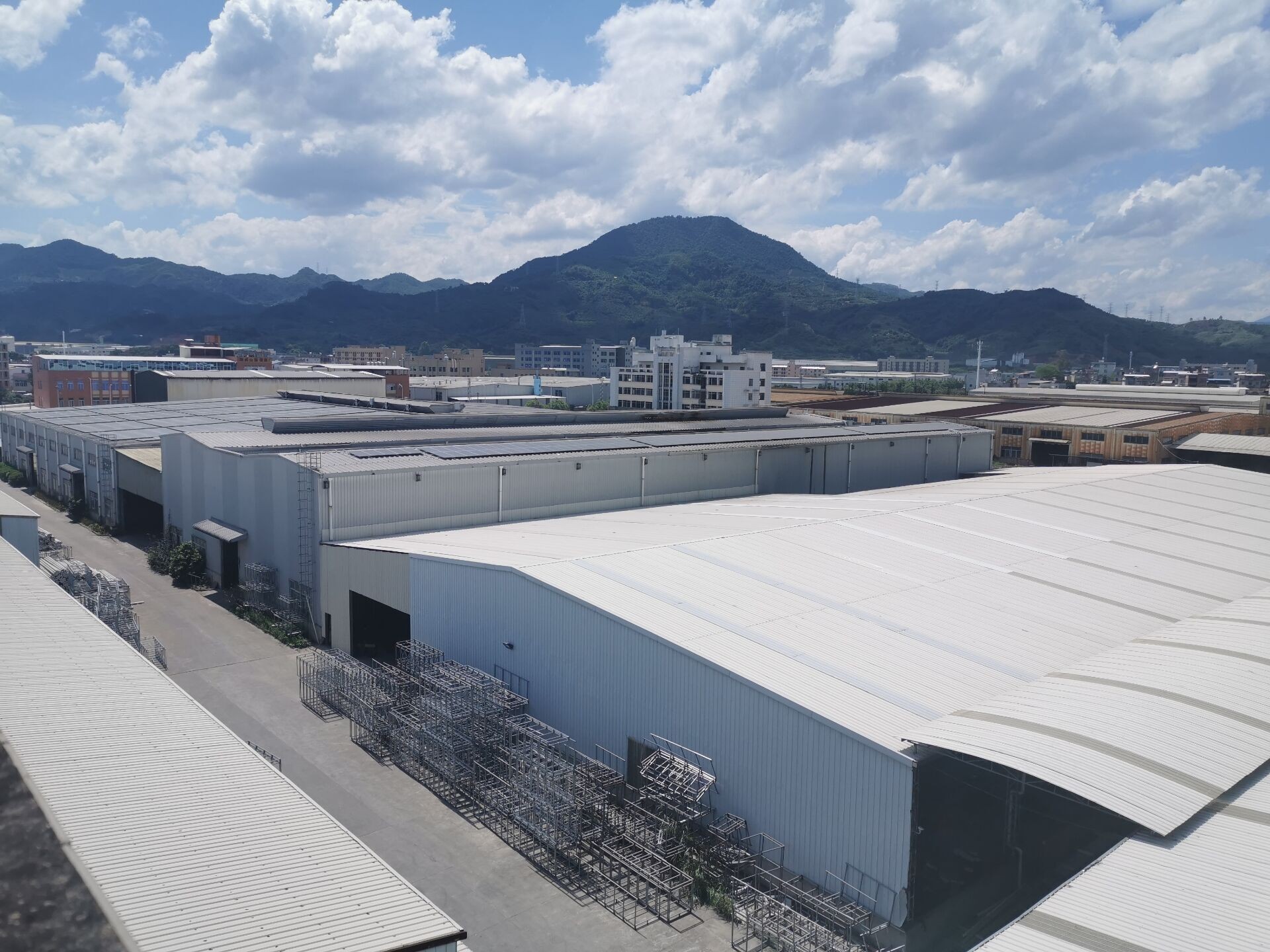 Metal Roof Mounting System On Our Factory Rooftop In China