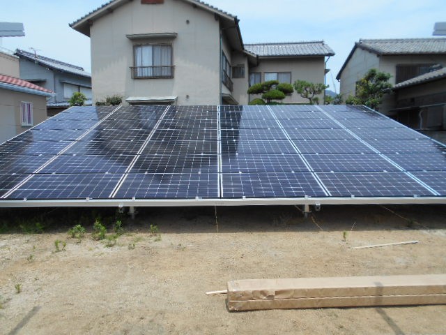 2017 년 7 월 가가 와현 카논 지시 태양 광 그라운드 마운팅 랙킹 프로젝트