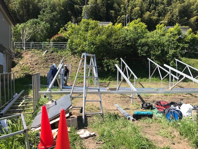 PV ground mounting cases in Izaji Town, Hamamatsu City, Shizuoka Prefecture ,Japan in May ,2018