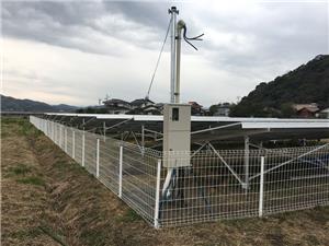 proyecto de valla solar en Tottori, Japón