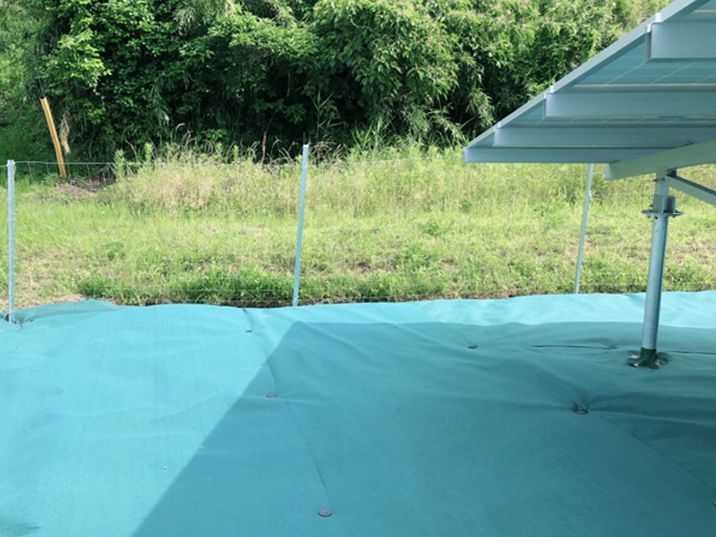 Iron mesh solar fence and anti-grass sheet project in Hamamatsu city ,Japan
