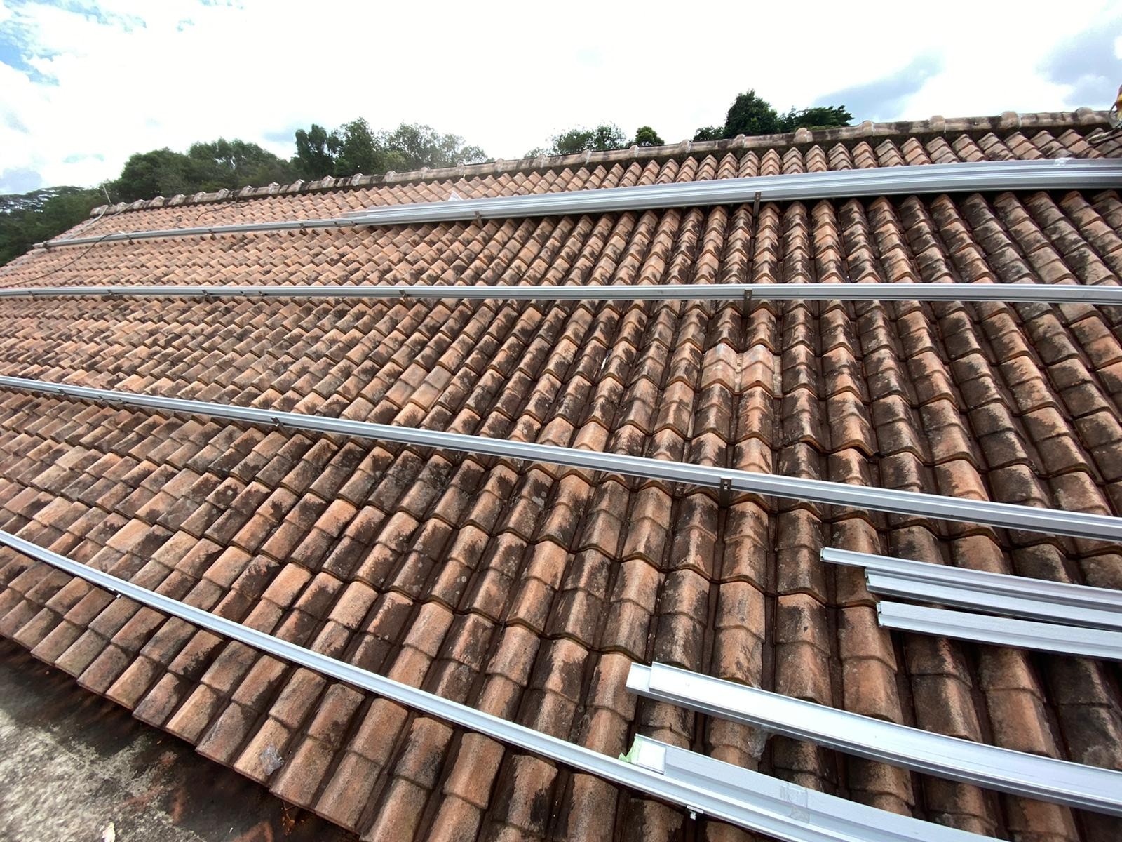 2020 년 9 월 싱가포르에 설치된 기와 지붕 프로젝트