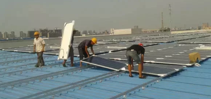지붕 태양 광 설치 구조