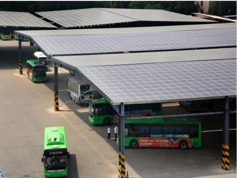 중국의 PV 태양 광 버스 주차 장착 시스템