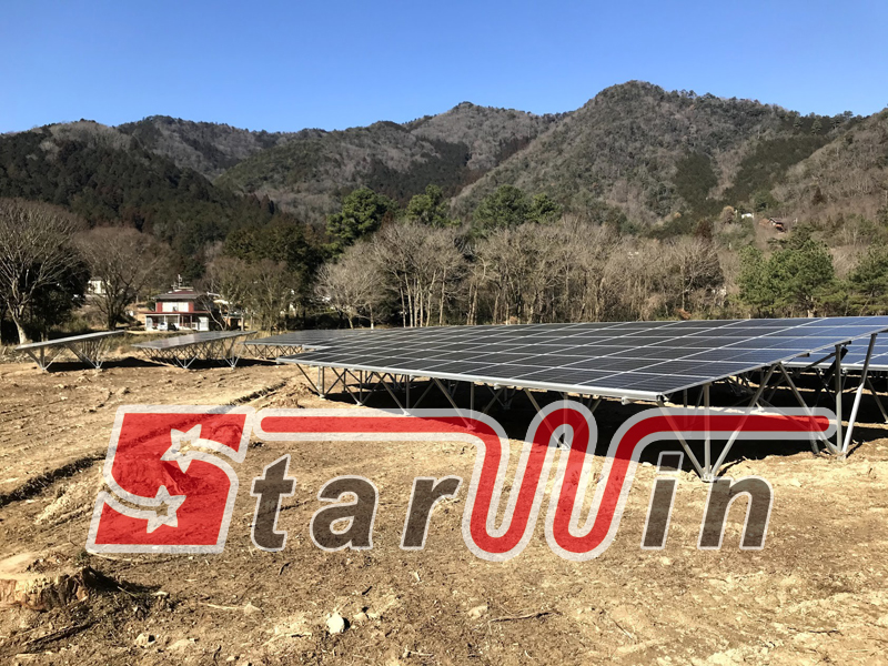 1.7MW bottom clamp solar mounting project installed in Japan in March ,2021