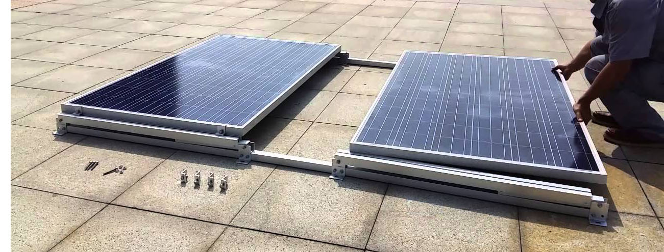 solar concrete flat roof mounting system