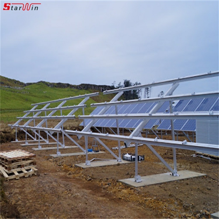 Structures de système de montage au sol solaire en aluminium de haute qualité, meilleures ventes