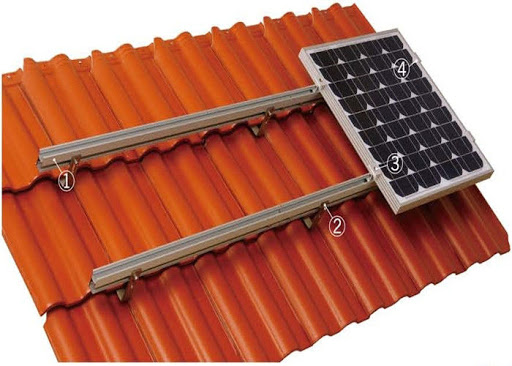 hệ thống lắp mái ngói năng lượng mặt trời khung bán hàng trực tiếp tại nhà máy