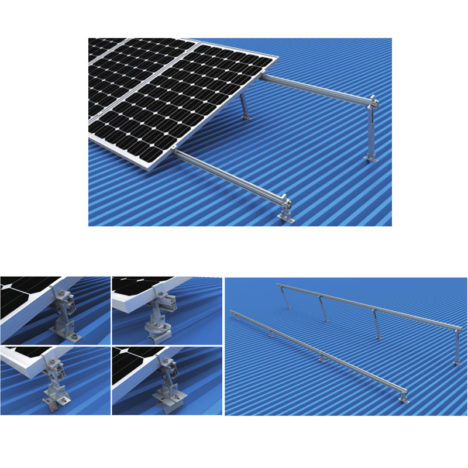 Suporte solar do triângulo do perfil de alumínio do sistema bifacial da montagem do telhado da montagem à terra