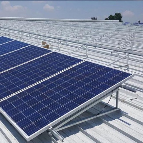 Soporte solar del triángulo del perfil de aluminio del sistema de Mountng del tejado del montaje en tierra del panel bifacial